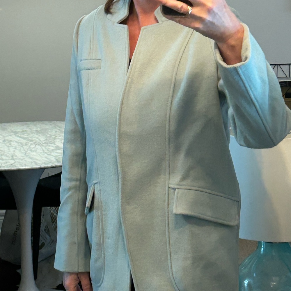 Titika Light Blue Double-Breasted Coat